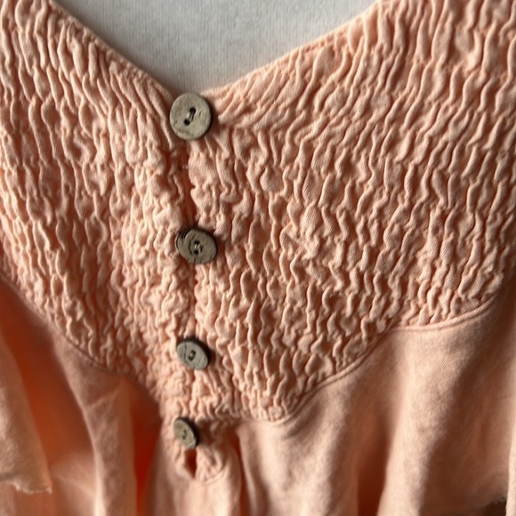 NWOT Free People Beach Peach Cottage Core Pockets Dress S - Picture 5 of 10